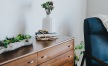 desk and chair in room